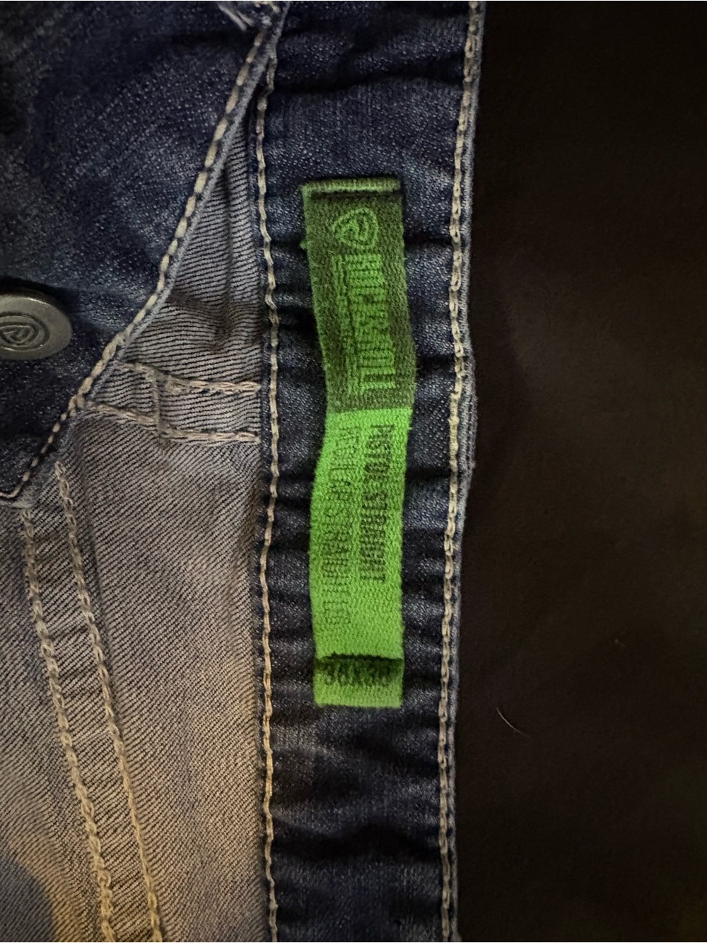 Rock and Roll Men's Straight Leg Jeans in Faded Blue Wash - Picture 4 of 11